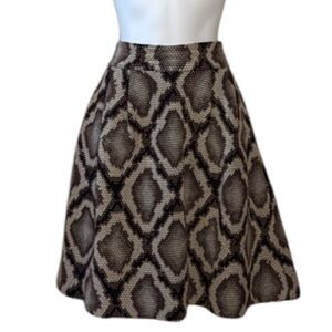 Pink Tartan Geometric Snake Print Flouncy Skirt Size 8